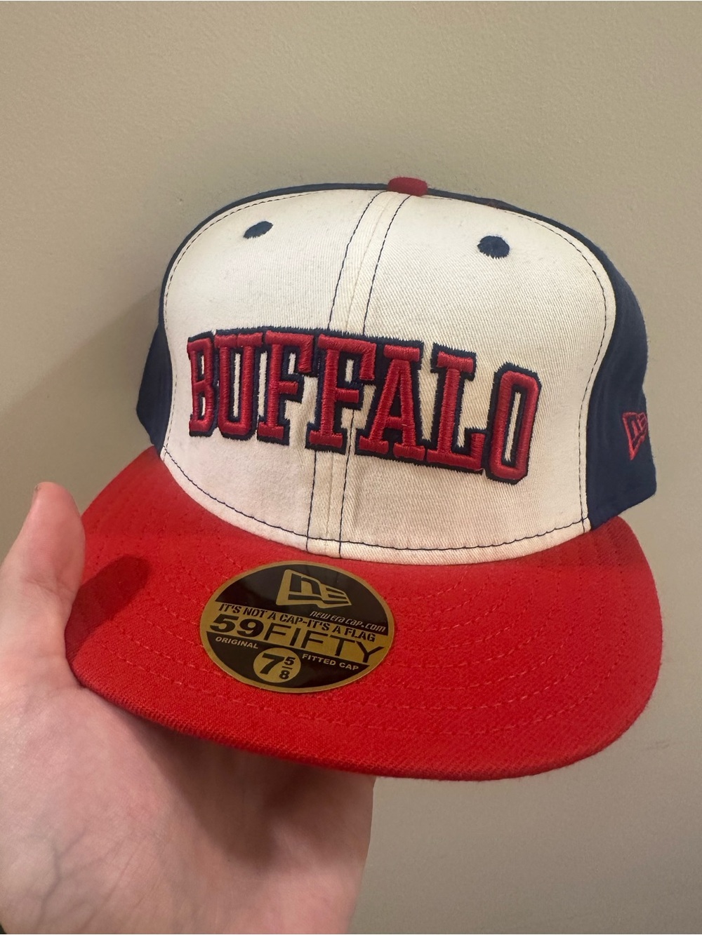 New Era Buffalo Bills Tricolor 59FIFTY Fitted Cap vintage y2k era 7 5/8